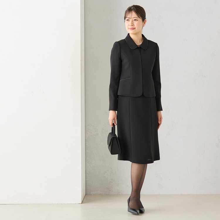 着丈100cm以上】 洗える ショールカラージャケット ボレロ風7分