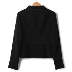 【特価】【着丈100cm以上】洗える スタンドカラージャケット ボレロ風7分袖ウエストゴム前開きワンピース