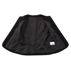 【特価】【着丈100cm以上】洗える スタンドカラージャケット ボレロ風7分袖ウエストゴム前開きワンピース