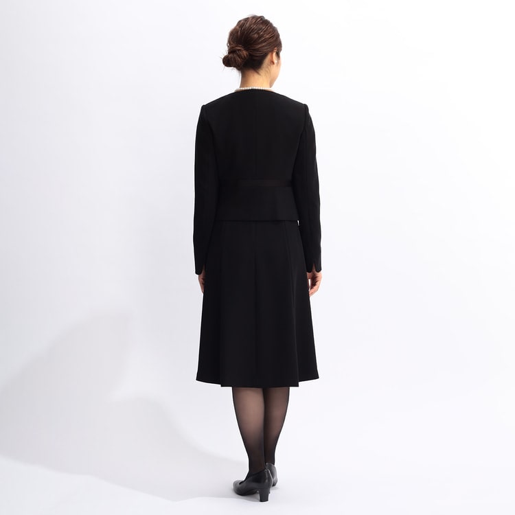 アンサンブル トールサイズ 取り外しリボン付ノーカラージャ スーツのaoki公式通販