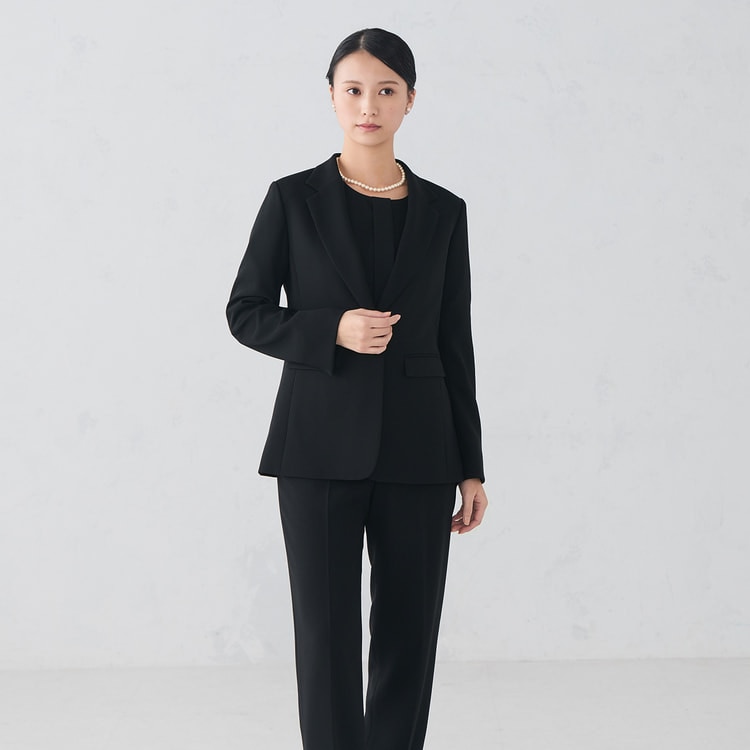 3点セット】洗える ストレッチフォーマルスーツ ジャケット・ブラウス