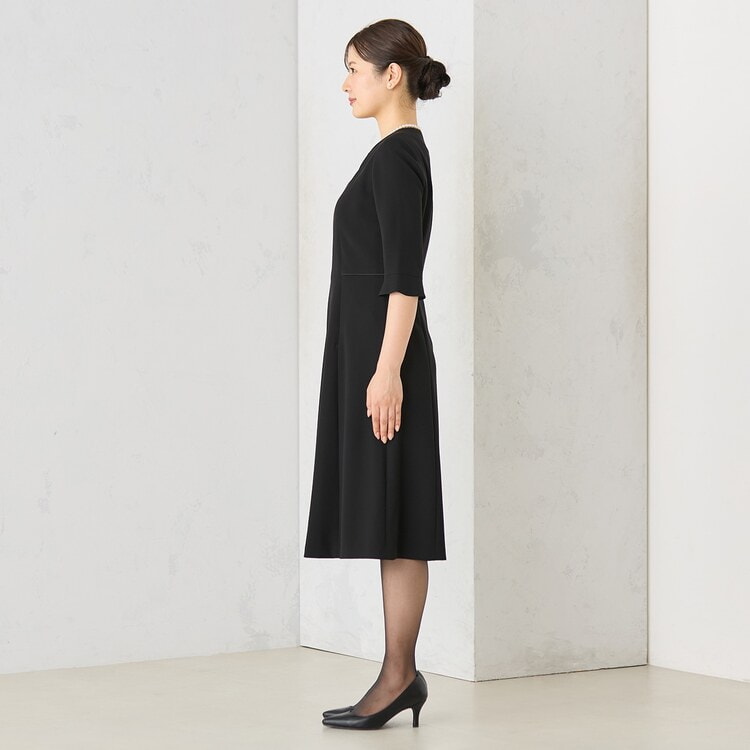 【最終お値下げ】クレージュ 七分袖ジャケット、半袖ワンピース 38 着丈100cm以上】ショールカラージャケット 7分袖前開き