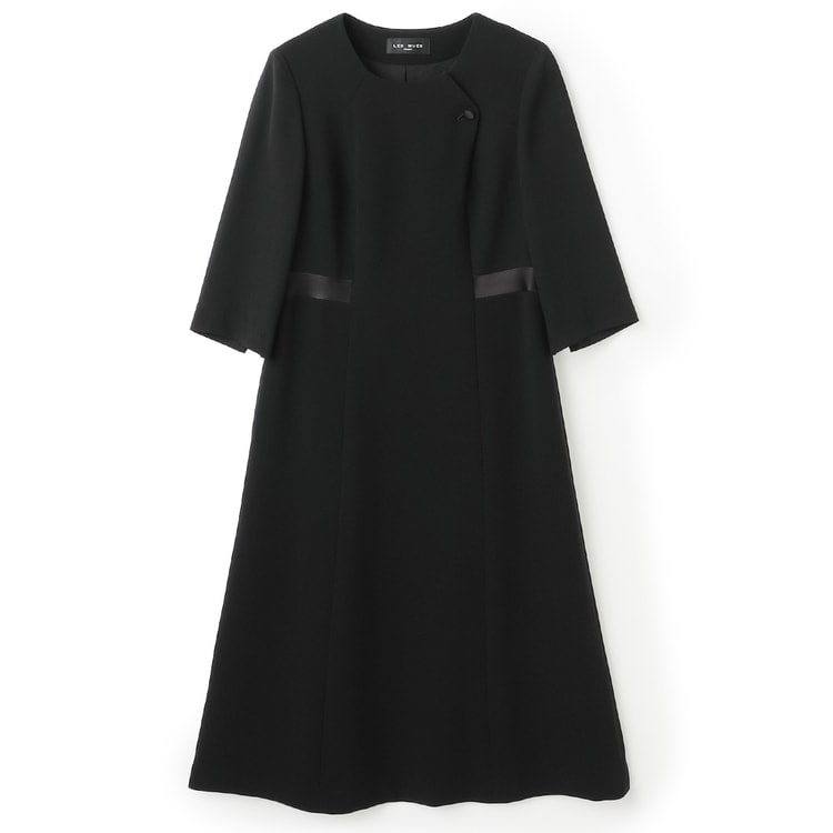着丈100cm以上】洗える ノーカラージャケット シフォン7分袖前