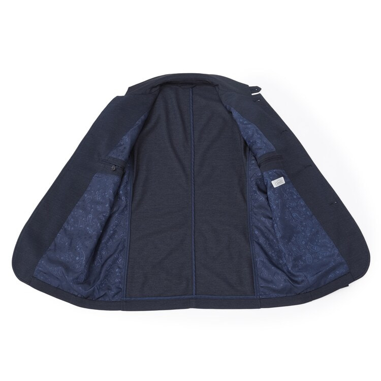 ジャンボ尾崎様　ojaブランド　青黒コンビジャケット Lサイズ L＆Wデザイン】尾州ニットコンバーチブルジャケット【AOKI公式通販】
