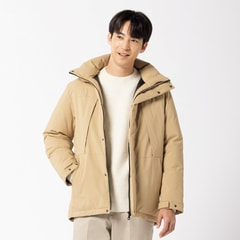 L＆Wデザイン】はっ水 フード取り外し可能 ハイブリットダウンパーカー