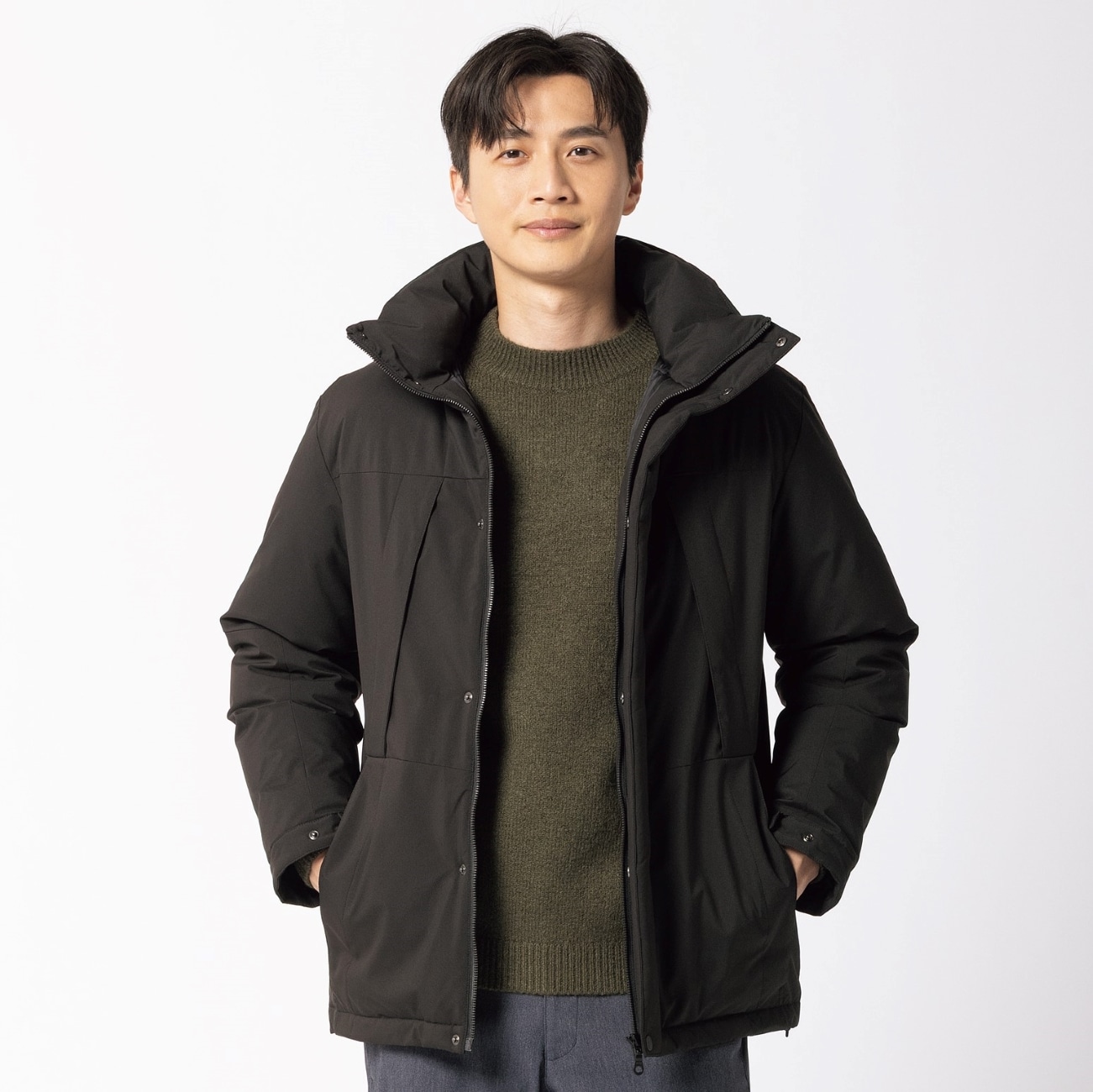 【L&Wデザイン】はっ水 フード取り外し可能 ハイブリットダウンパーカー 【L&Wデザイン】はっ水 フード取り外し可能 ハイブリットダウンパーカー