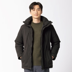 L＆Wデザイン】はっ水 フード取り外し可能 ハイブリットダウンパーカー