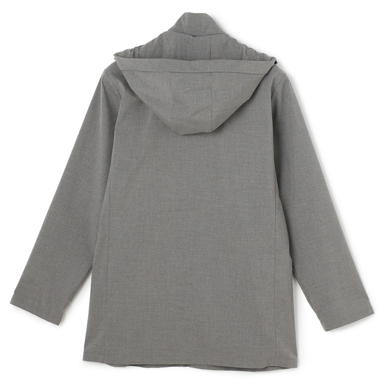 L＆Wデザイン】はっ水 フード取り外し可能 ウールライク薄中綿ハーフ