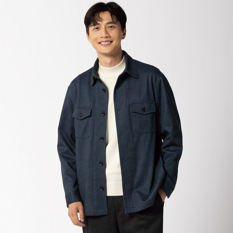 パジャマスーツ】プリントジャージージャケッツ 紺 セットアップ着用可