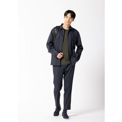 パジャマスーツ】プリントジャージージャケッツ 紺 セットアップ着用可