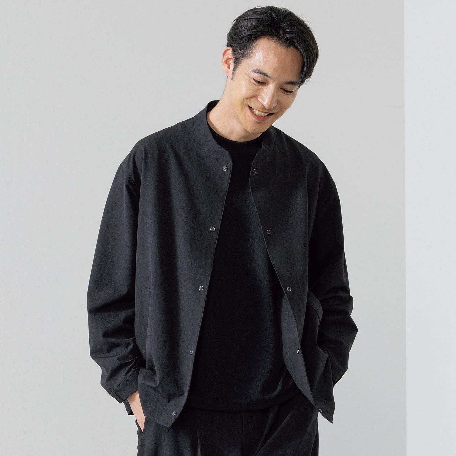 【BIZ MOVE】スタンドカラーストレッチアウター セットアップ着用可 【BIZ MOVE】スタンドカラーストレッチアウター セットアップ着用可