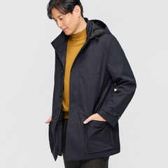 BIZ MOVE】能登企画 防水 フード取り外し可能 軽量ハーフコート【AOKI