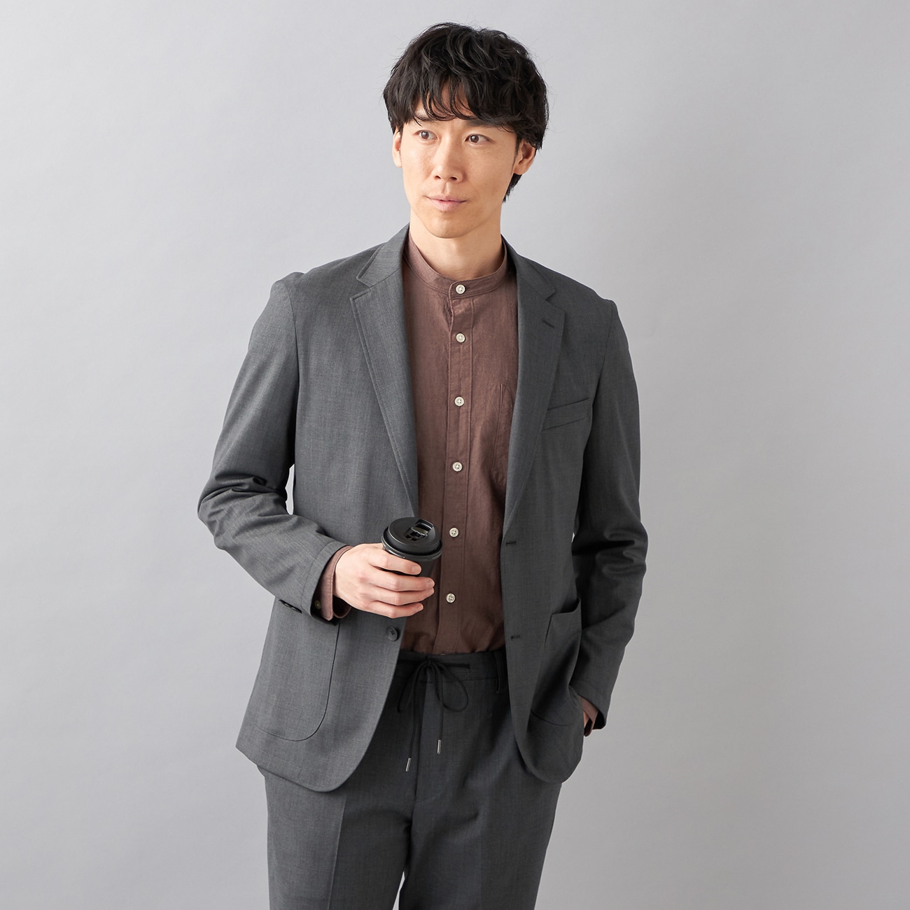 【L＆Wデザイン】洗える スーパーストレッチジャケット セットアップ着用可