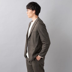 アウトレット】【パジャマスーツ】プリントジャージージャケット 茶