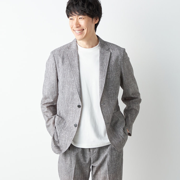 パジャマスーツ】エアクール プリントメッシュジャケット ヘリンボーン