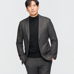 パジャマスーツ】プレミアムダウンファブリックジャケット グレー