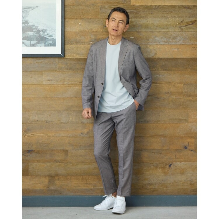 パジャマスーツ】エアクール プリントメッシュジャケット 茶