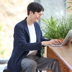 【未使用タグ付】夏向けAOKI エアクールトリコットサッカー 紺 セットアップL パジャマスーツ】エアクール トリコットサッカージャケット 紺