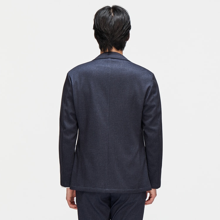 パジャマスーツ】プリントジャージージャケット 紺 セットアップ着用可