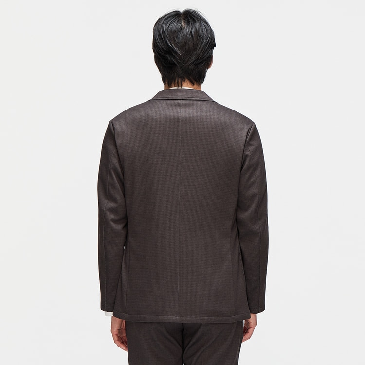 パジャマスーツ】プリントジャージージャケット 茶 セットアップ着用可