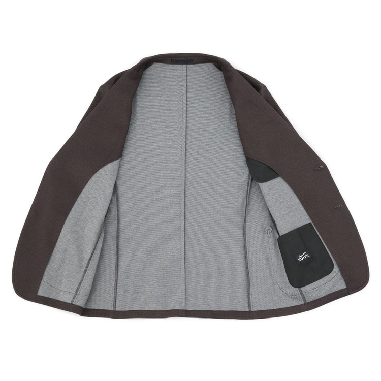 パジャマスーツ】プリントジャージージャケット 茶 セットアップ着用可