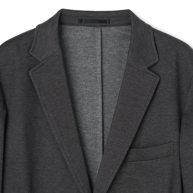 パジャマスーツ】プリントジャージージャケット チャコールグレー