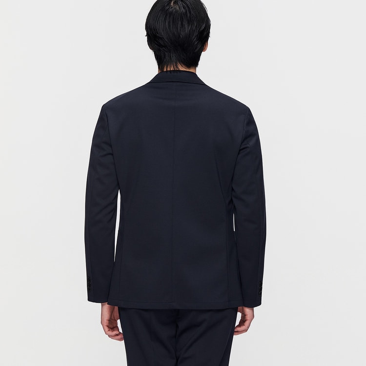 パジャマスーツ】プレミアムジャージージャケット 紺 セットアップ着用