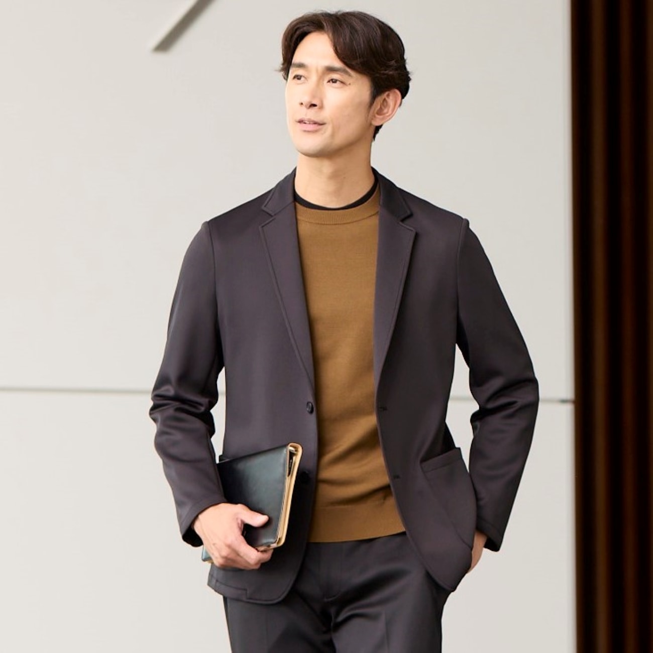 パジャマスーツ】スタンダードジャケット 黒 セットアップ着用可【AOKI