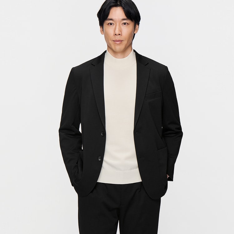 特価】【パジャマスーツ】プリントジャージージャケット 黒