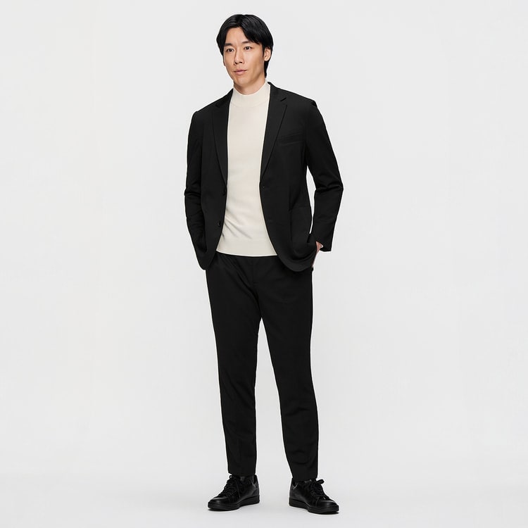 パジャマスーツ】プリントジャージージャケット 黒 セットアップ着用可