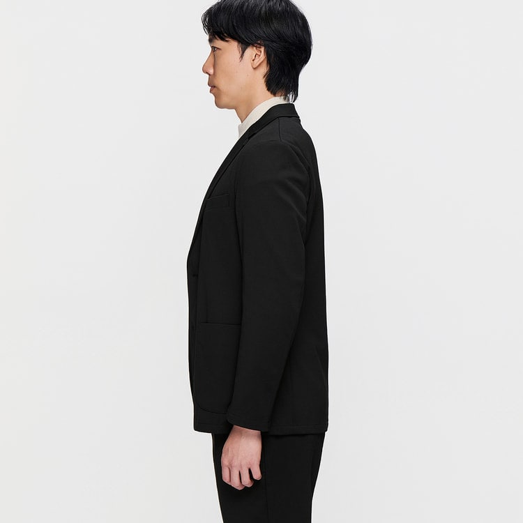 特価】【パジャマスーツ】プリントジャージージャケット 黒