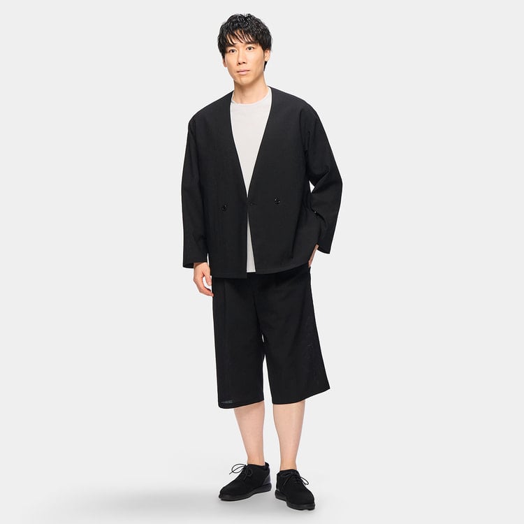 パジャマスーツ】スーパーエアクール トリコットサッカーノーカラー