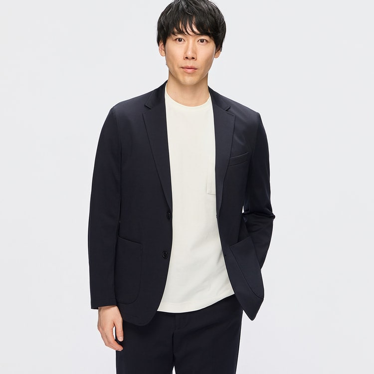 特価】【パジャマスーツ】プレミアムジャージー ジャケット 紺