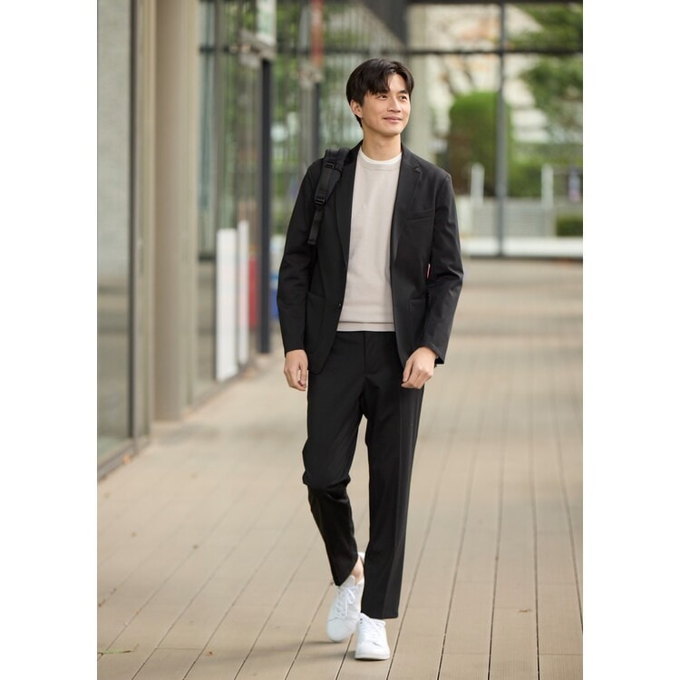 特価】【パジャマスーツ】プレミアムジャージー ジャケット 黒 特価】【パジャマスーツ】プレミアムジャージー ジャケット 黒