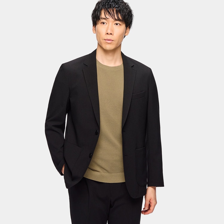 16AW ハイダーアッカーマン セットアップ ジャケット L＆Wデザイン】洗える ストレッチセットアップジャケット 黒