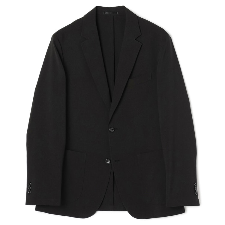 L＆Wデザイン】洗える ストレッチセットアップジャケット 黒
