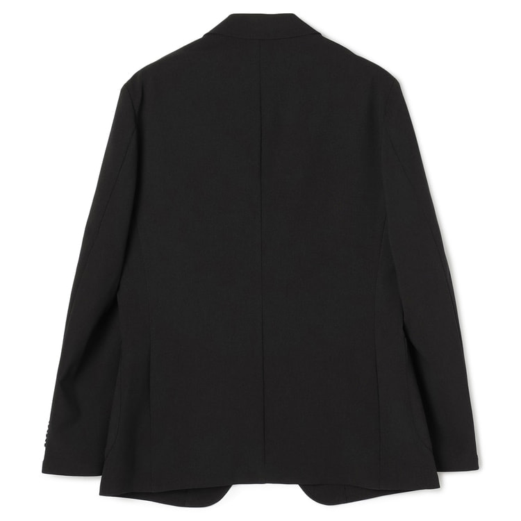 L＆Wデザイン】洗える ストレッチセットアップジャケット 黒
