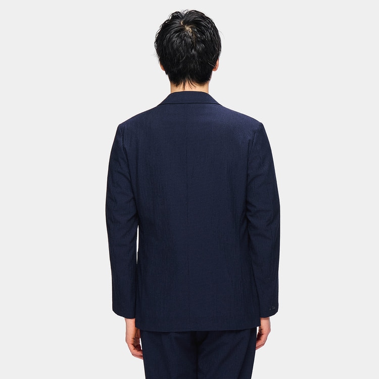 パジャマスーツ】スーパーエアクール トリコットサッカージャケット 紺