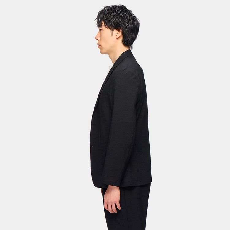 パジャマスーツ】スーパーエアクール トリコットサッカージャケット 黒