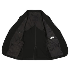 アオキ L&Wデザイン【未使用タグ付】洗える♪軽量ウールストレッチ セット L L＆Wデザイン】洗える ウール調ストレッチジャケット 黒 セットアップ