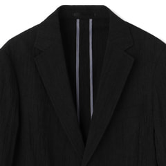 パジャマスーツ】エアクール 楊柳ストレッチジャケット 黒