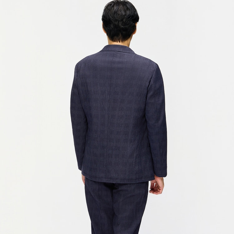 パジャマスーツ】スーパーエアクール 楊柳ストレッチジャケット 紺
