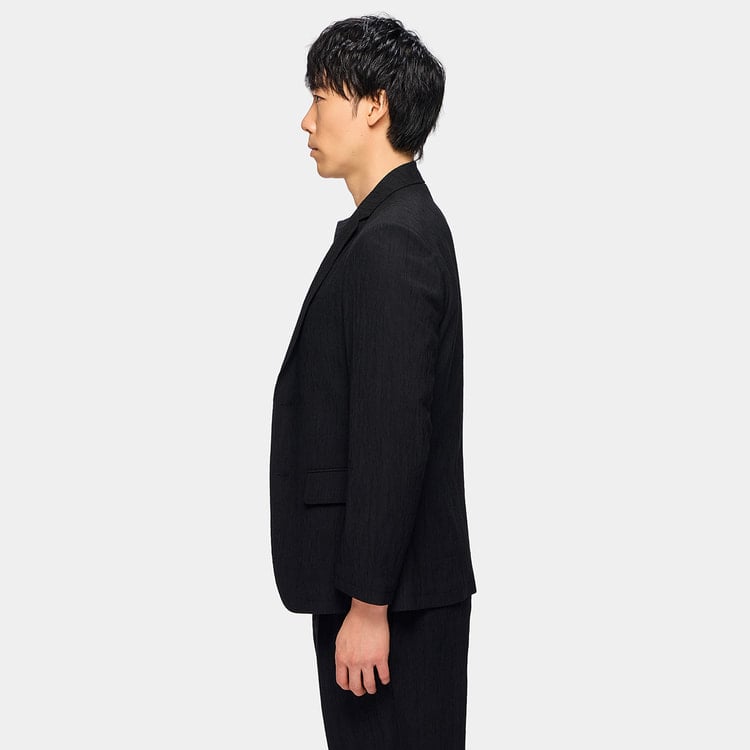 パジャマスーツ】スーパーエアクール 楊柳ストレッチジャケット 黒
