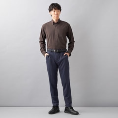 【L＆Wデザイン】イージーケア ピーチ起毛ボタンダウンシャツ 無地調
