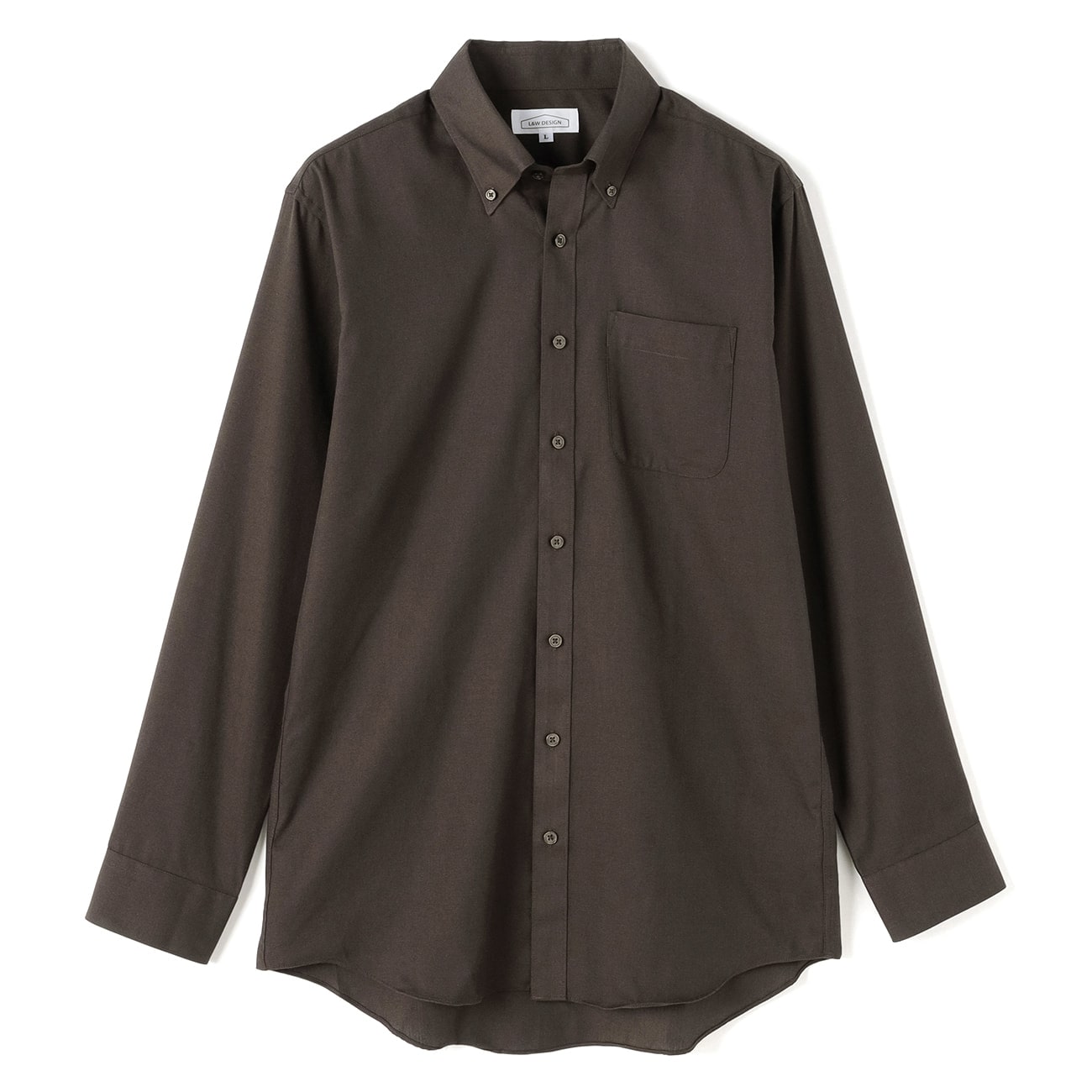Easy Care Peach Brushed Button-down shirt Solid Color