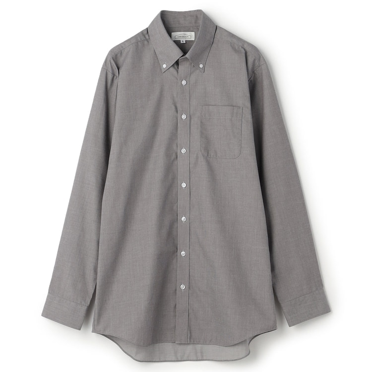 BRUNABOINNE  カーキ ワーク ボタンダウン シャツ　Ｌ ボタンダウン 長袖 形態安定 ワイシャツ ニットシャツ