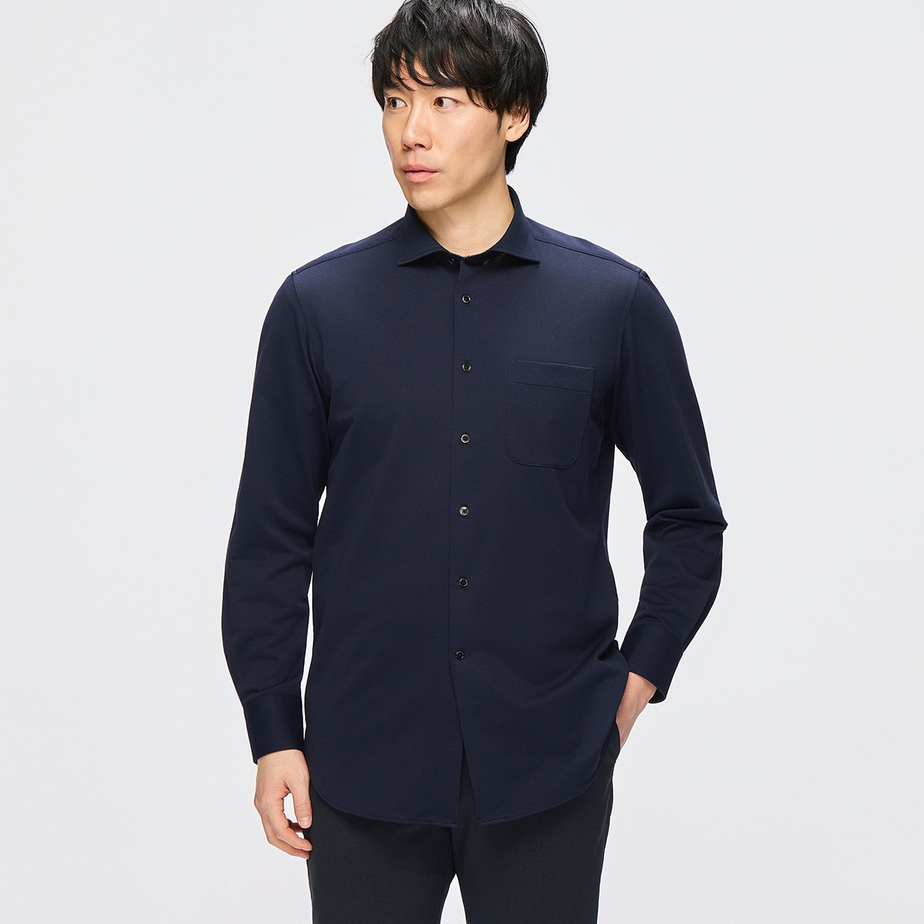 【L＆Wデザイン】ストレッチジャージーシャツ カッタウェイ