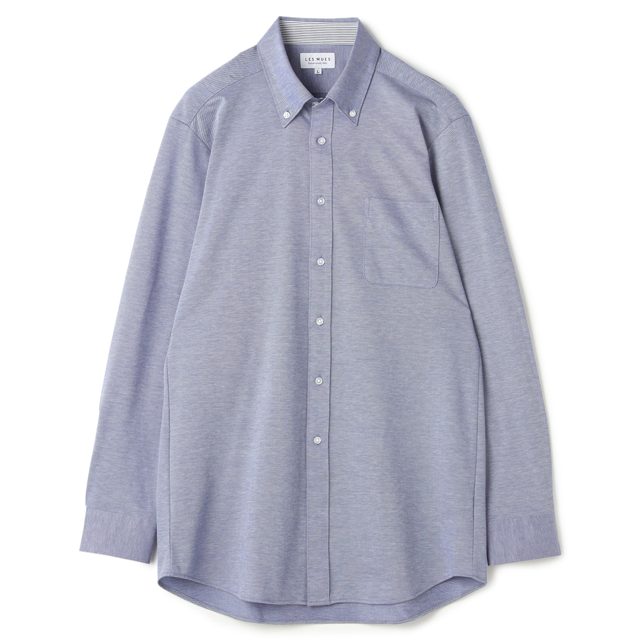【ビズニットシャツ】ノンアイロン ストレッチ ボタンダウン LES MUES