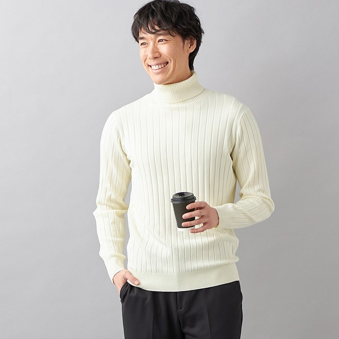 女子ウケ抜群！】オンオフ兼用・タートルネックセーター｜榎本
