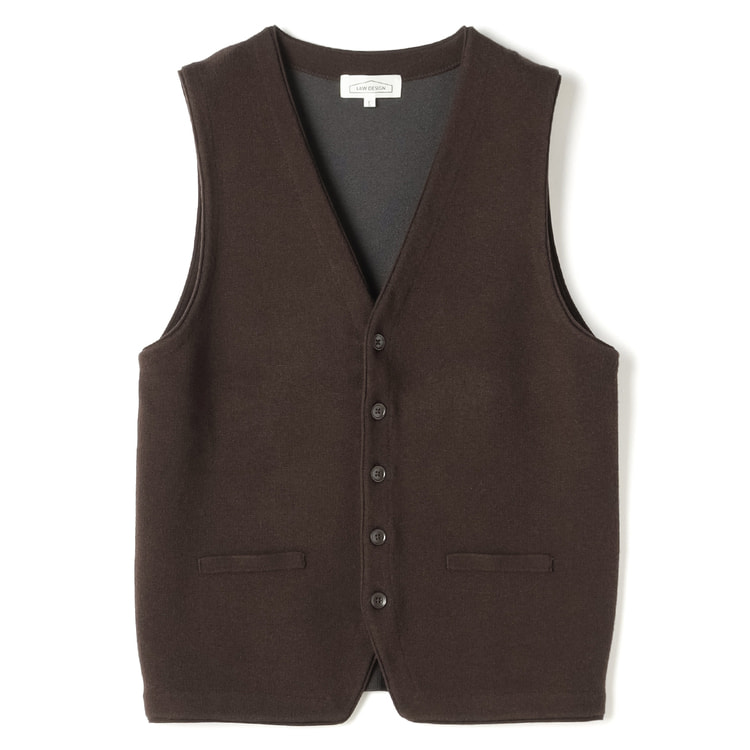 [L&W Design] Heatwarm Tailor Series Double Jacquard Color combination Knit gilet